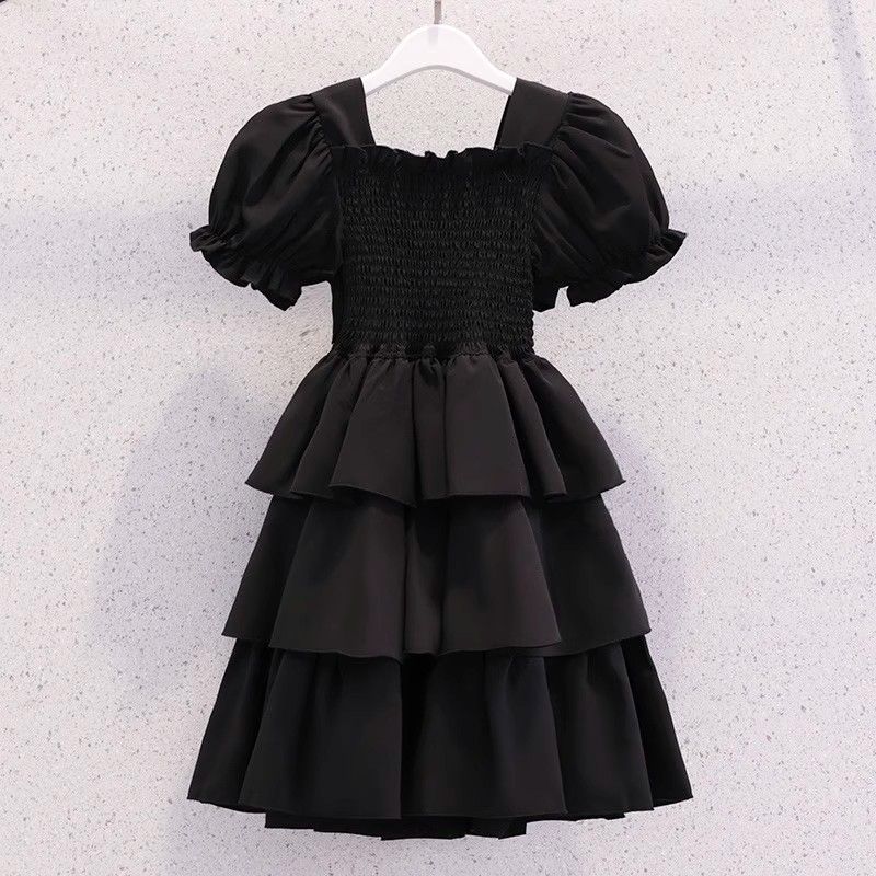 Girls dress summer fashion style children little girl backless skirt cake skirt summer new fluffy princess dress