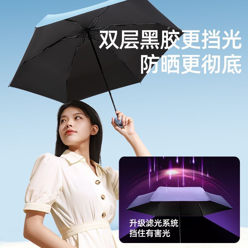 太阳伞防晒遮阳防紫外线遮阳伞夏季胶囊雨伞晴雨两用女生小巧便携