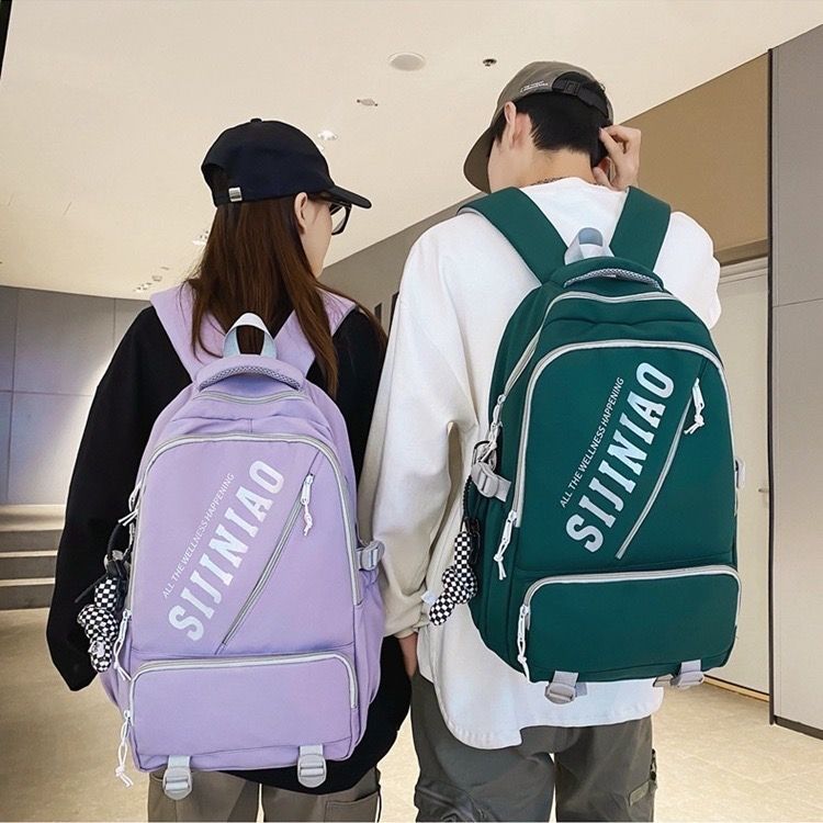 School bag female ins large capacity high school college student computer backpack male junior high school student backpack female  new trend