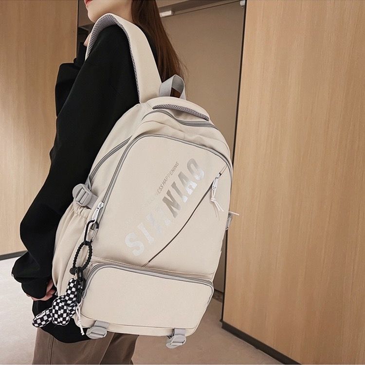 School bag female ins large capacity high school college student computer backpack male junior high school student backpack female  new trend