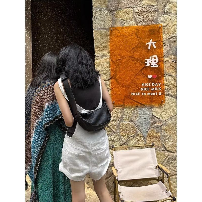 破洞牛仔背帶褲短褲女夏季2023新款寬鬆顯瘦無袖連體褲子闊腿熱褲