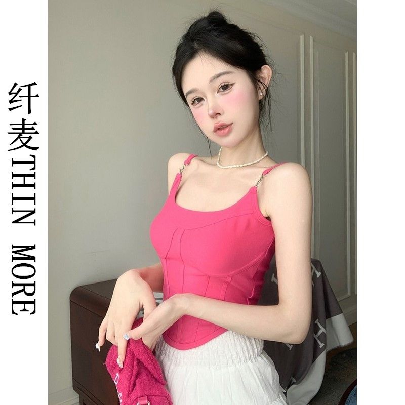 Fianmai THIN MORE Pure Desire Hot Girl Fishbone Camisole Women's Design Niche Tube Top Short Top