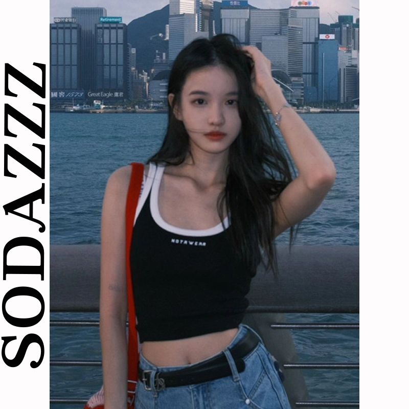 美式復古黑色辣妹吊帶背心女內搭夏季外穿設計感小眾短款無袖上衣
