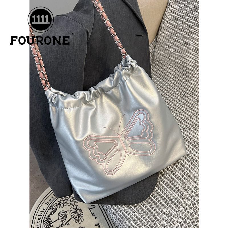 Korean niche chain bag women's large capacity bucket shoulder bag small fragrance style garbage bag crossbody bag