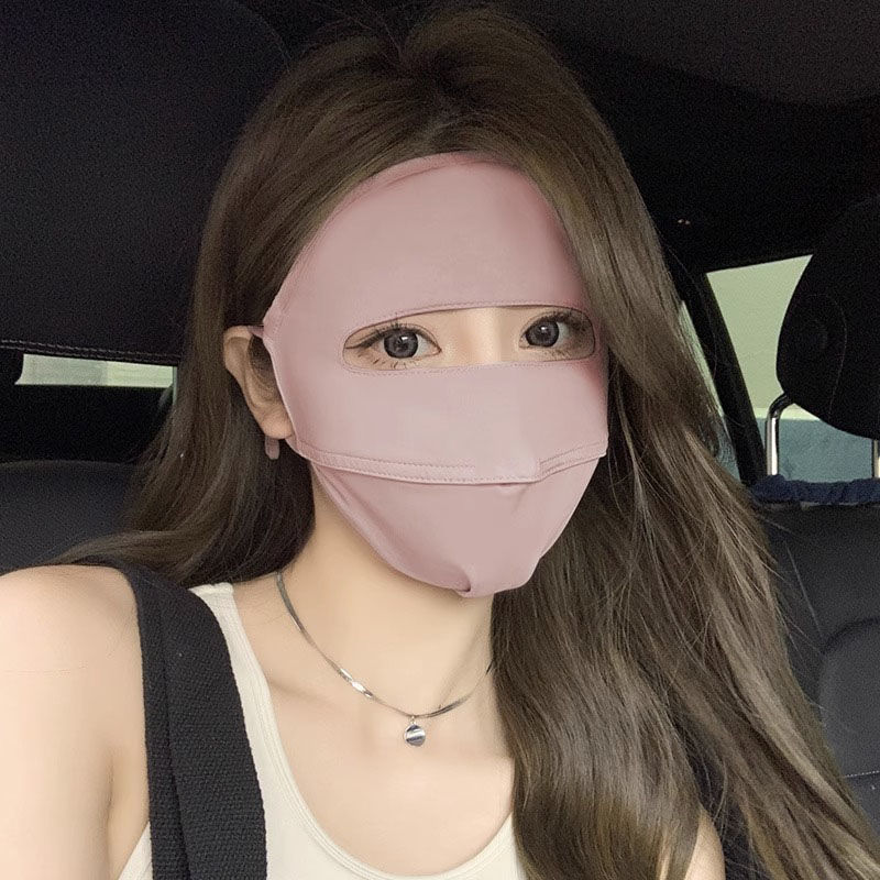 全脸防晒面罩女夏季防紫外线遮阳冰丝脸罩开车口罩面部脸基尼防护
