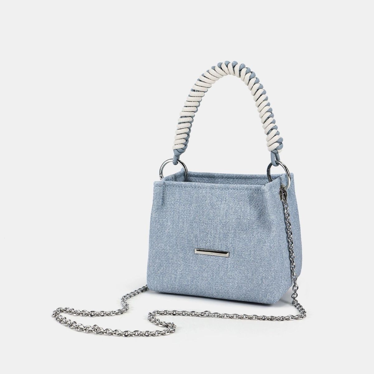 Niche design small square bag sweet blue box versatile niche bag women's portable crossbody high-end leather small bag