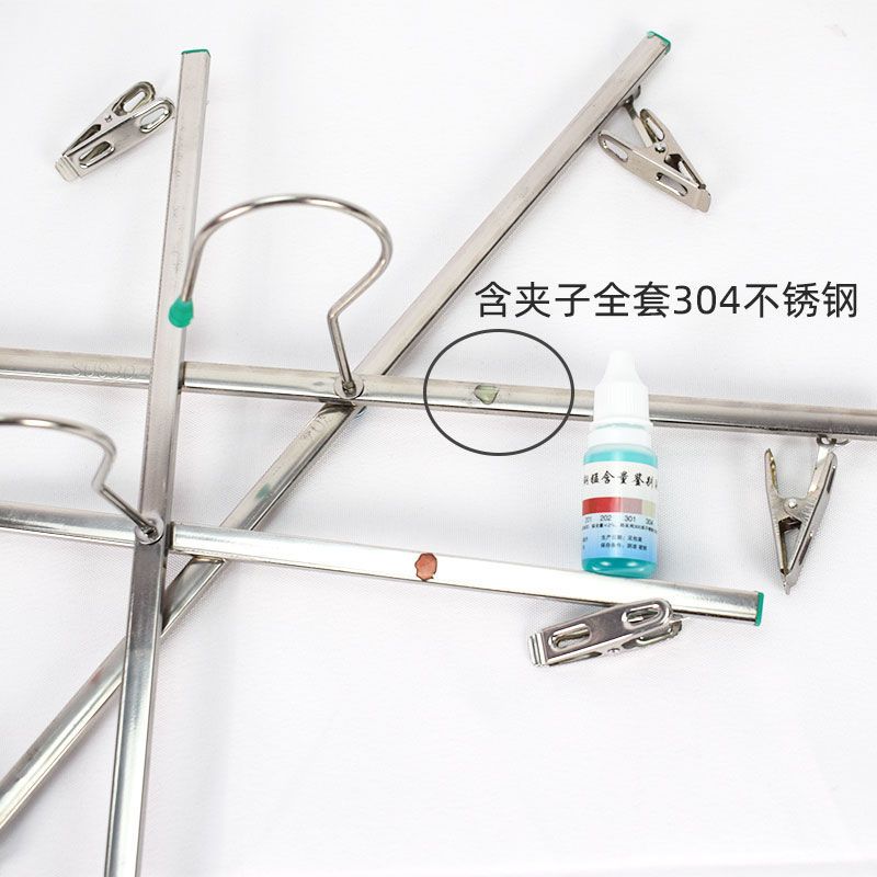 十字型衣架不锈钢裤夹裤架加厚多功能折叠裤子专用家用晒袜子304 图片 2