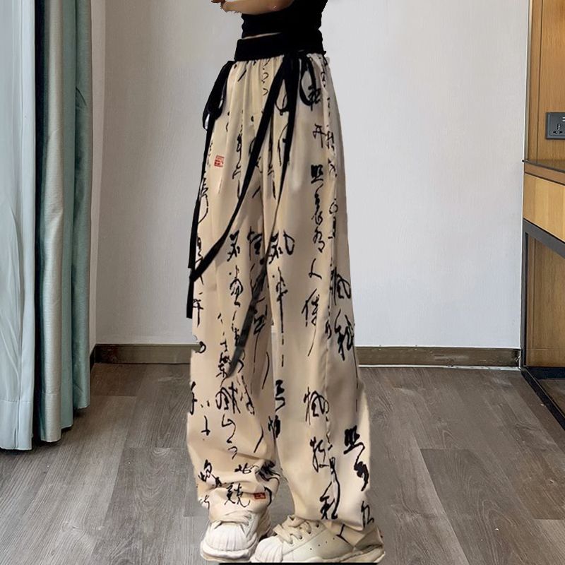 古風闊腿褲女童闊腿褲夏季兒童褲子女孩夏裝洋氣中大童休閒新中式