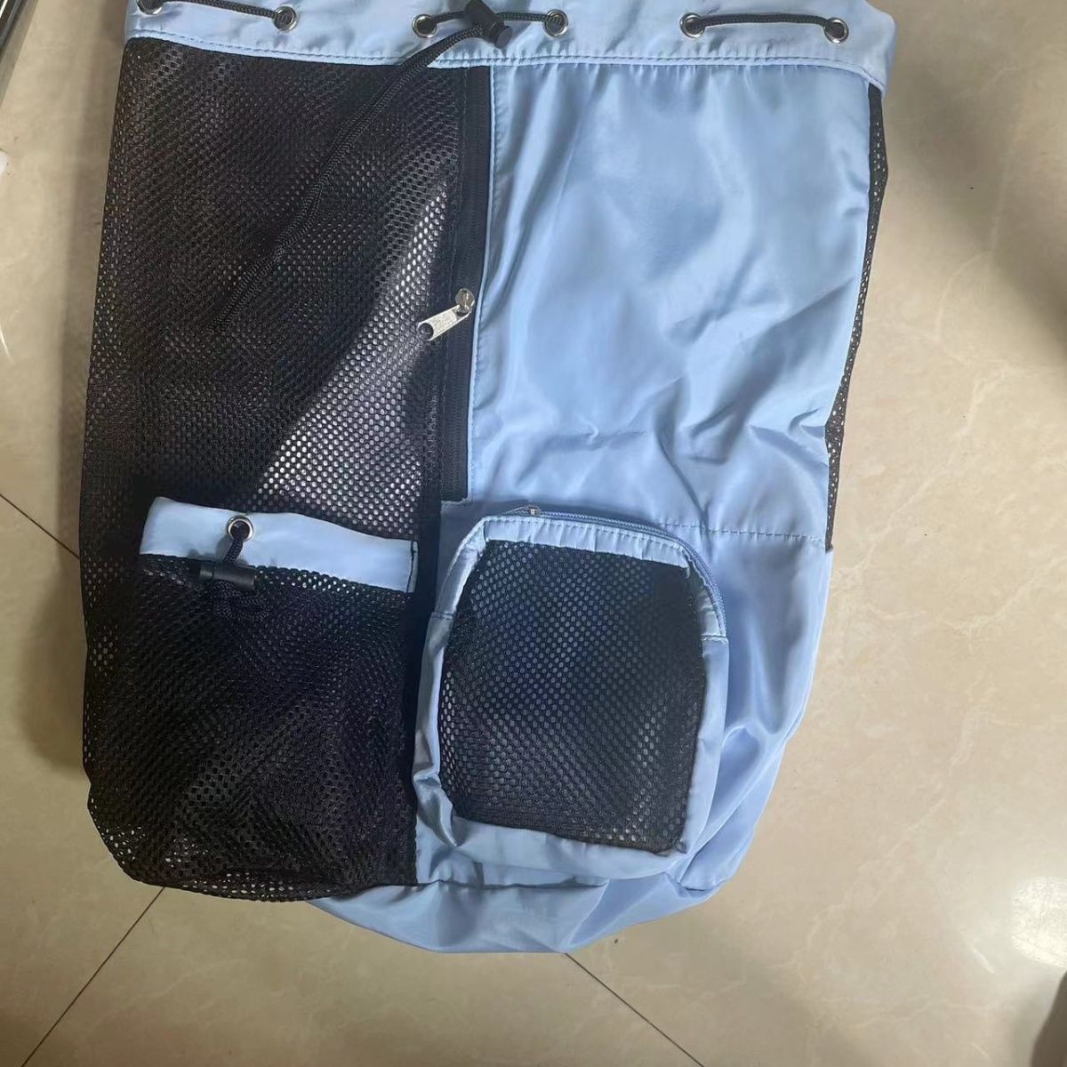 Swimming Mesh Drawstring Backpack For Gym Beach And Workout_voghion.com