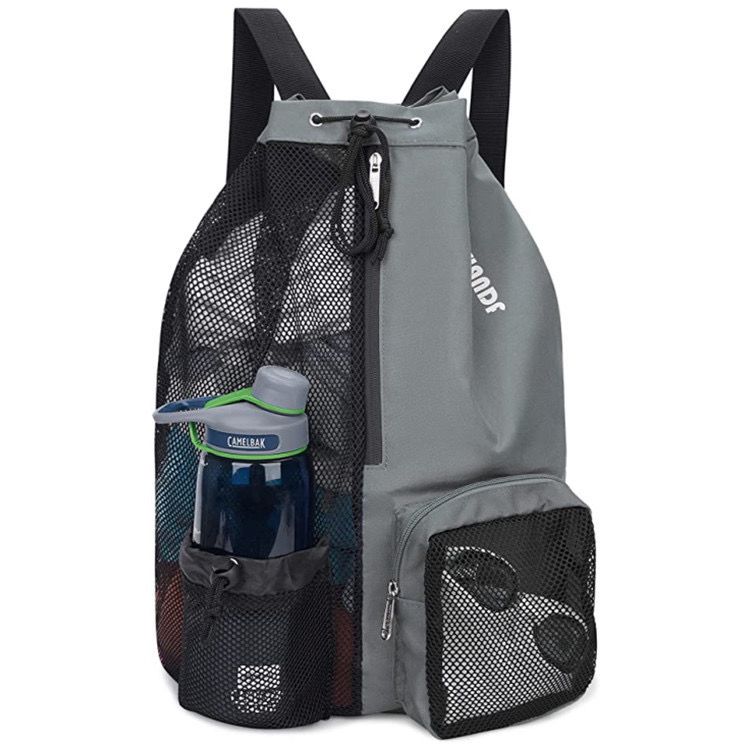 Swimming Mesh Drawstring Backpack For Gym Beach And Workout_voghion.com