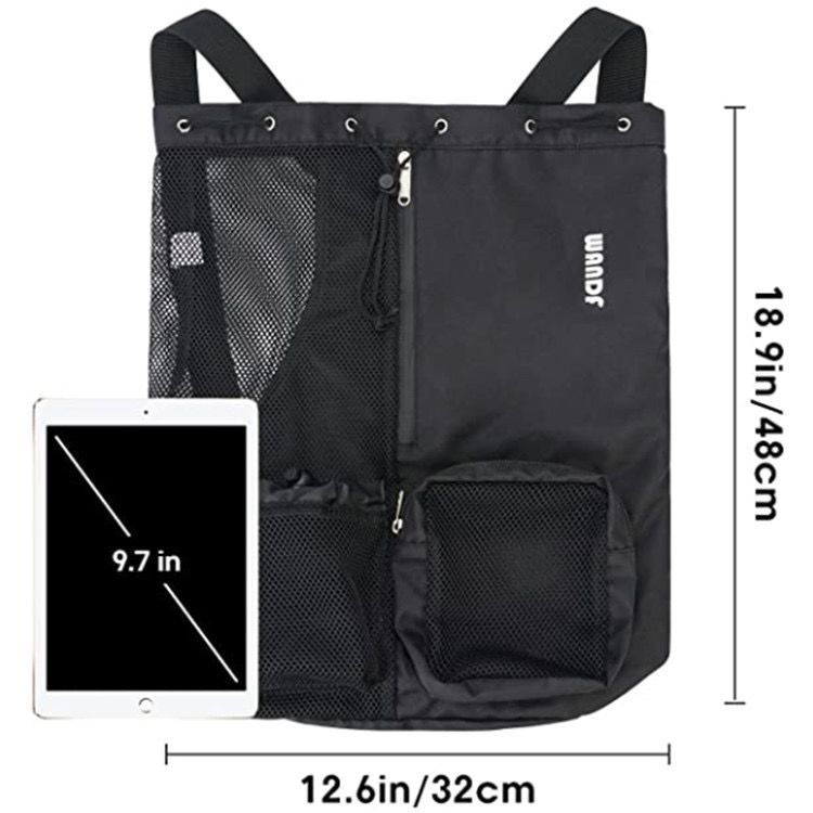 Swimming Mesh Drawstring Backpack For Gym Beach And Workout_voghion.com
