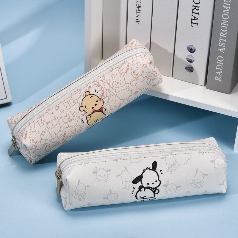 Winnie the Pooh cute cartoon pencil bag stationery box pencil box student male and female stationery bag large capacity pencil case storage box