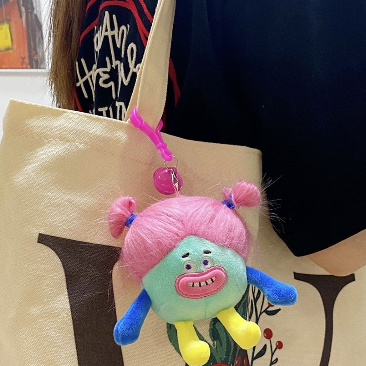 香腸嘴丑萌卡通鑰匙扣鏈女毛絨公仔搞怪公仔可愛玩偶禮物包包掛飾