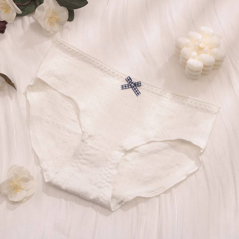  new pure cotton girl underwear female students cute Japanese style cotton crotch mid-waist large size breathable briefs