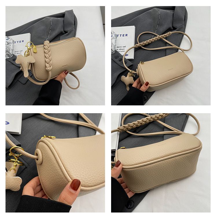 Sending Elephant Live Damentasche 2023 Sommer Neue Kissentasche mit Litschi-Muster Vielseitige One-Shoulder-Crossbody-Tasche_voghion.com