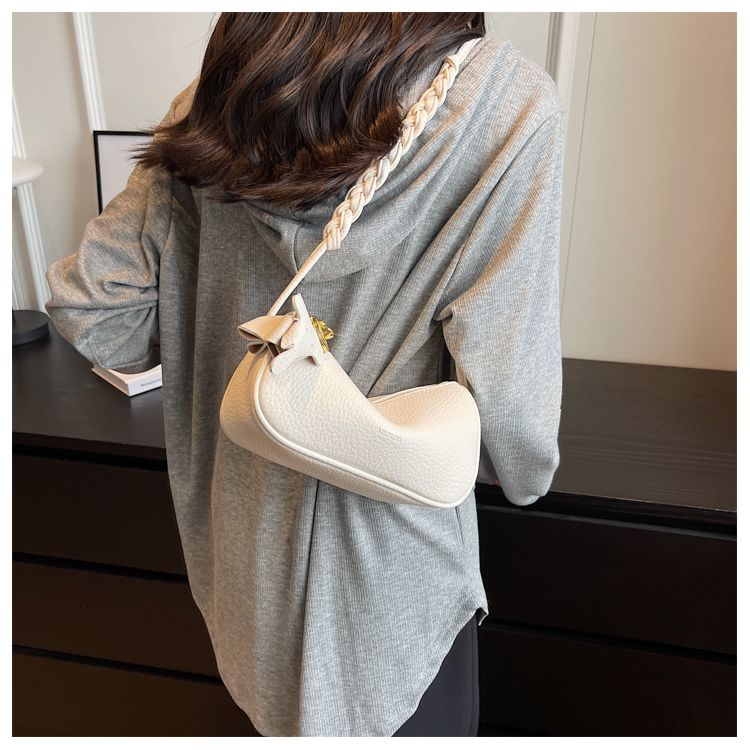 Sending Elephant Live Damentasche 2023 Sommer Neue Kissentasche mit Litschi-Muster Vielseitige One-Shoulder-Crossbody-Tasche_voghion.com