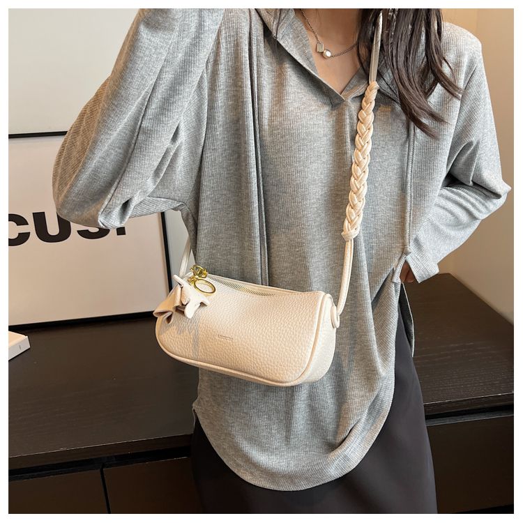 Sending Elephant Live Damentasche 2023 Sommer Neue Kissentasche mit Litschi-Muster Vielseitige One-Shoulder-Crossbody-Tasche_voghion.com