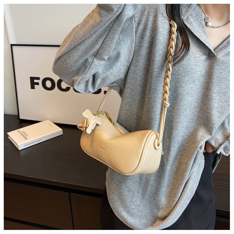 Sending Elephant Live Damentasche 2023 Sommer Neue Kissentasche mit Litschi-Muster Vielseitige One-Shoulder-Crossbody-Tasche_voghion.com