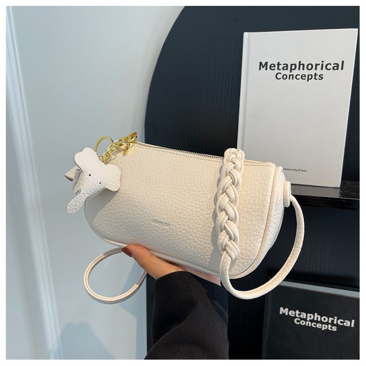 Sending Elephant Live Damentasche 2023 Sommer Neue Kissentasche mit Litschi-Muster Vielseitige One-Shoulder-Crossbody-Tasche_voghion.com