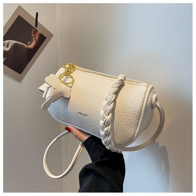 Sending Elephant Live Damentasche 2023 Sommer Neue Kissentasche mit Litschi-Muster Vielseitige One-Shoulder-Crossbody-Tasche_voghion.com