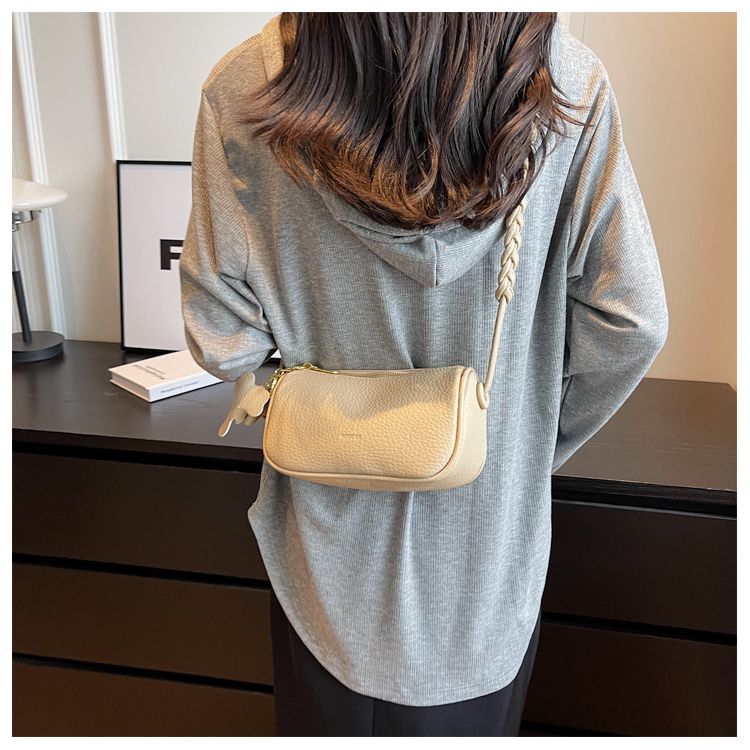 Sending Elephant Live Damentasche 2023 Sommer Neue Kissentasche mit Litschi-Muster Vielseitige One-Shoulder-Crossbody-Tasche_voghion.com