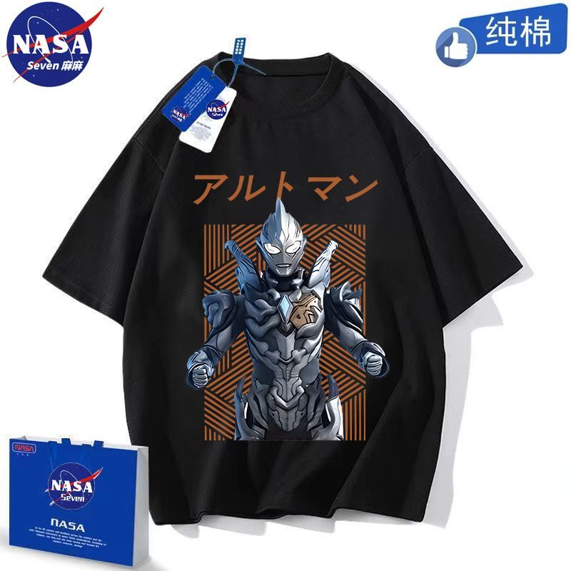 NASA co-branded Ultraman clothes boys' summer pure cotton T-shirt versatile cartoon Digatliga short-sleeved top