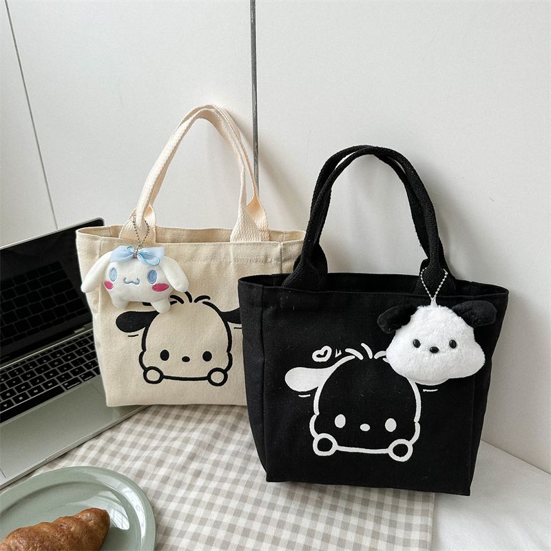 Small handbag female student carrying when going out  new bag mini canvas bag female student Korean style lunch bag