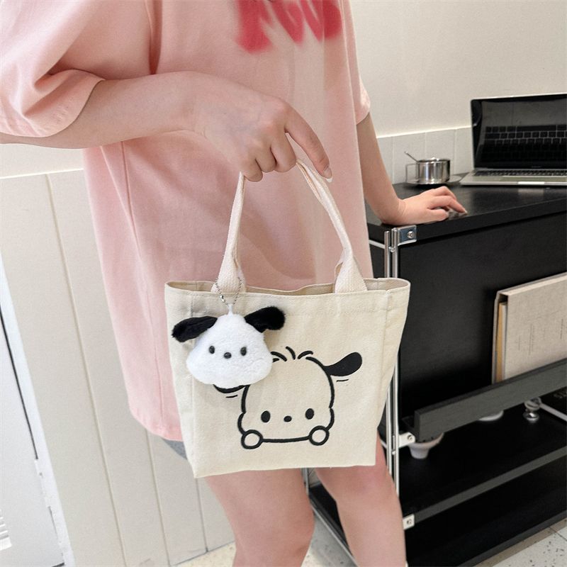 Small handbag female student carrying when going out  new bag mini canvas bag female student Korean style lunch bag