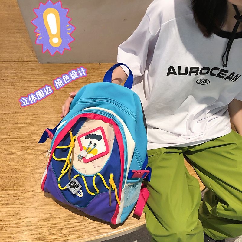 小仙女2023新款可愛創意雙肩背女學生電腦書包多功能大容量休閒