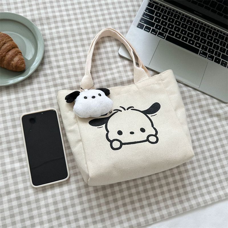 Small handbag female student carrying when going out  new bag mini canvas bag female student Korean style lunch bag