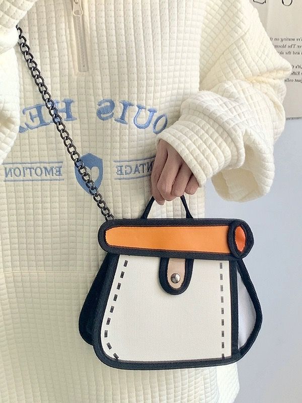 Niche design forest mobile phone bag 2023 new Japanese two-dimensional cartoon chain messenger bag personalized canvas bag