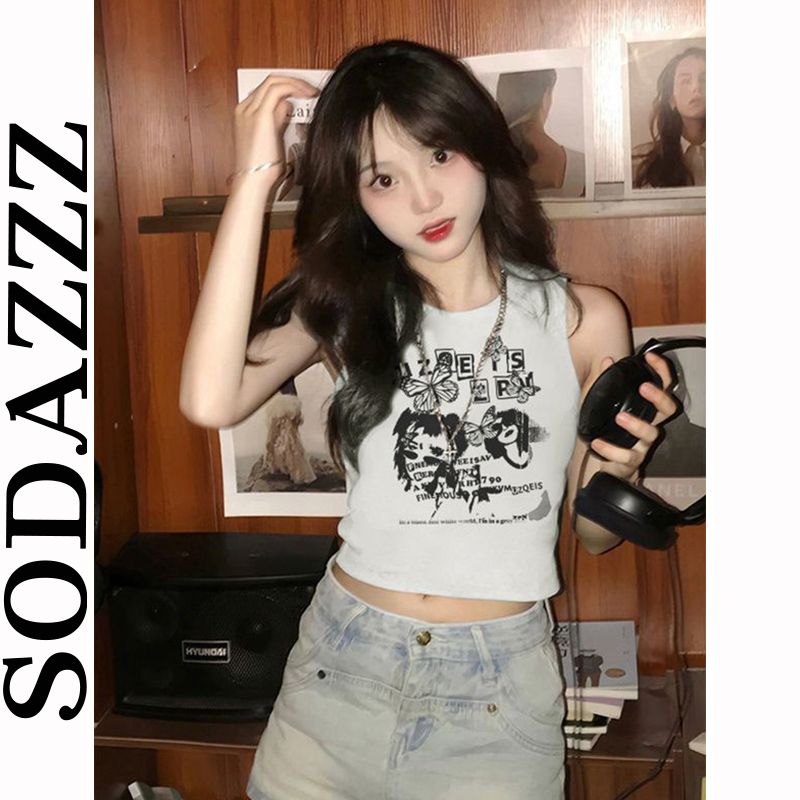 復古辣妹風修身背心女2023夏季高級感短款內搭小個子無袖T恤ins潮