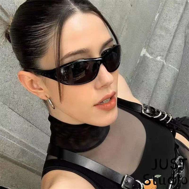 Y2K千禧年飛行員復古墨鏡凹造型網紅街拍太陽鏡男賽博朋克眼鏡
