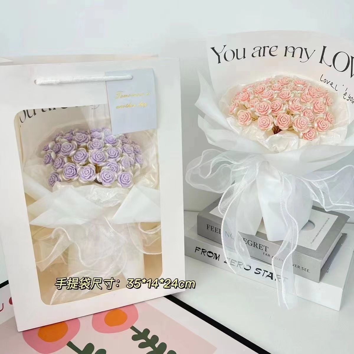 Handmade DIY creative simulation of withering rose bouquet material package for girlfriend 520 gift