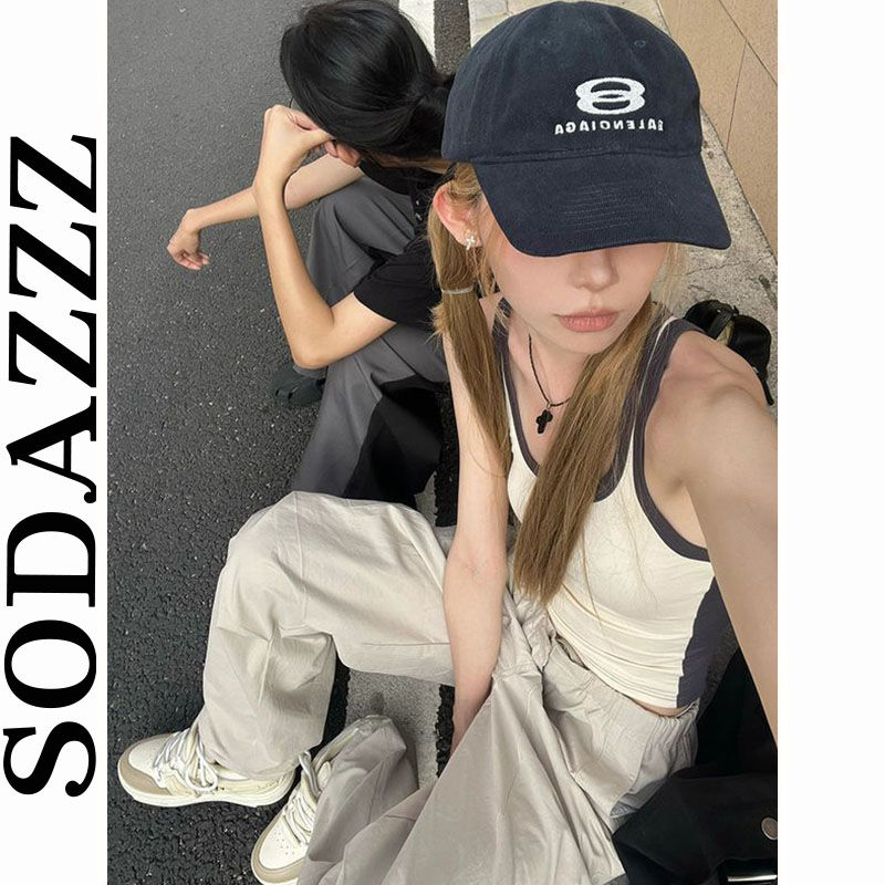 美式復古工字吊帶小背心女夏季修身辣妹純欲無袖短款外穿露肩上衣