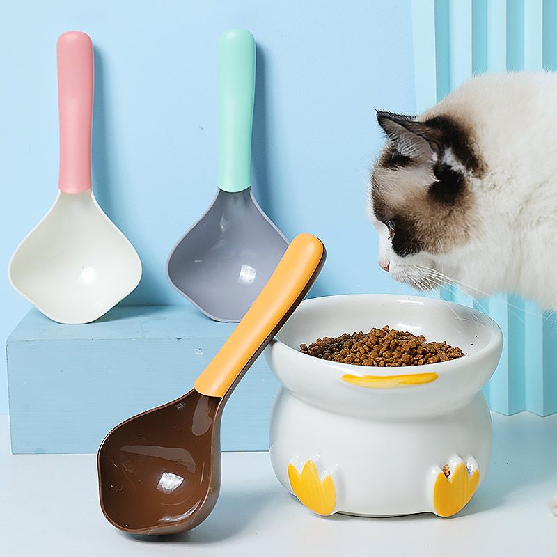 猫粮勺喂食勺通用狗粮勺子食物铲宠物罐头盖带可爱零食勺猫咪用品