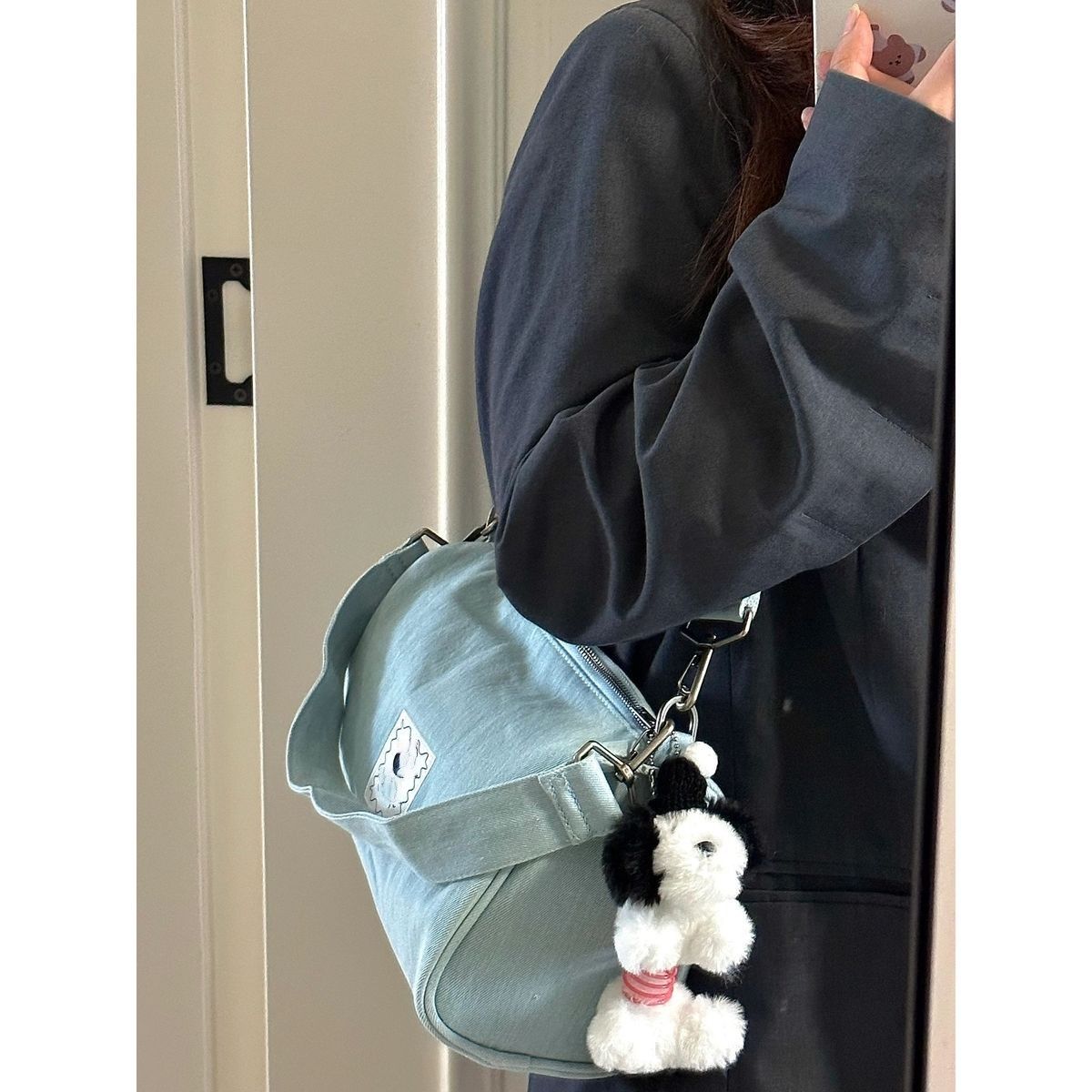 2024 versatile college student class bag simple shoulder bag summer popular new denim crossbody bag for women