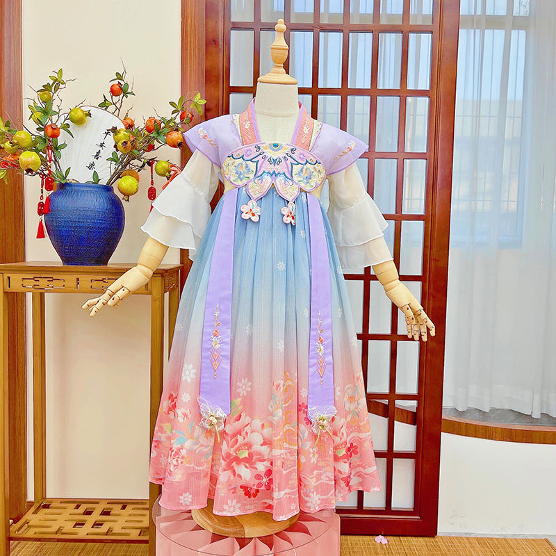 Girls' Hanfu ancient style super fairy skirt summer children's wear thin summer dress girl's ancient costume skirt summer dress