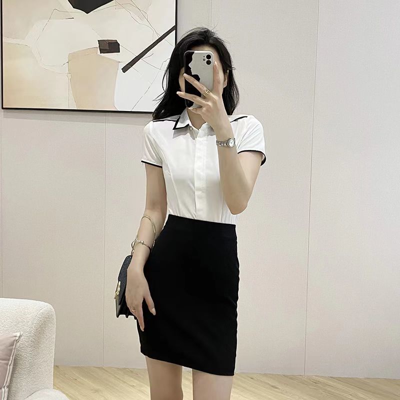 Business wear women's casual suit hotel front desk beautician beauty salon jewelry shop foot bath work clothes women summer