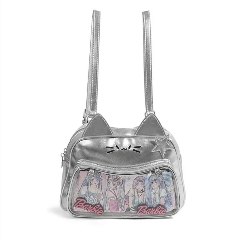 2023 New Star Hot Girl Sweet Cool Style Towel Bag Backpack Spliced ​​Leather Niche Design Backpack