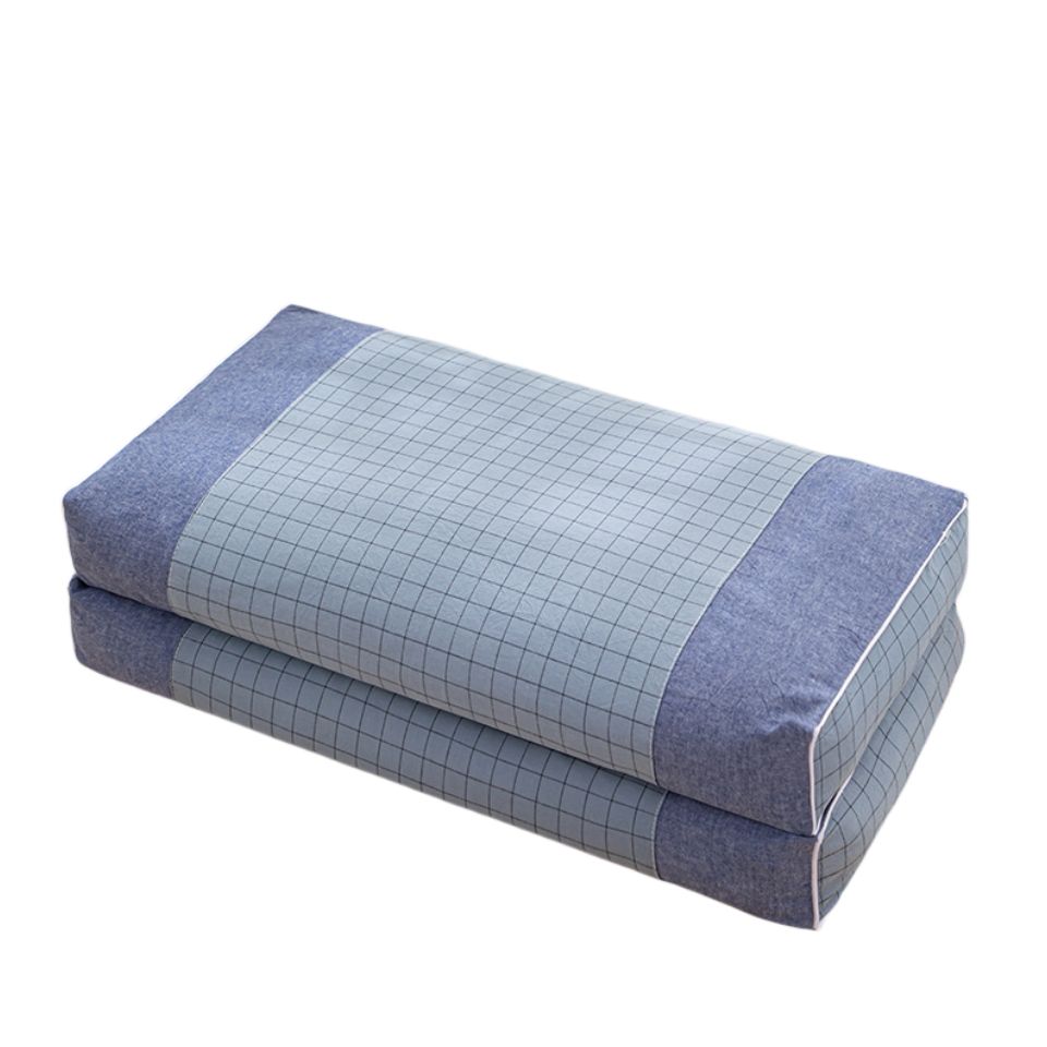 水洗棉荞麦皮枕头家用一对装荞麦壳枕芯护颈椎睡觉专用成人硬方枕