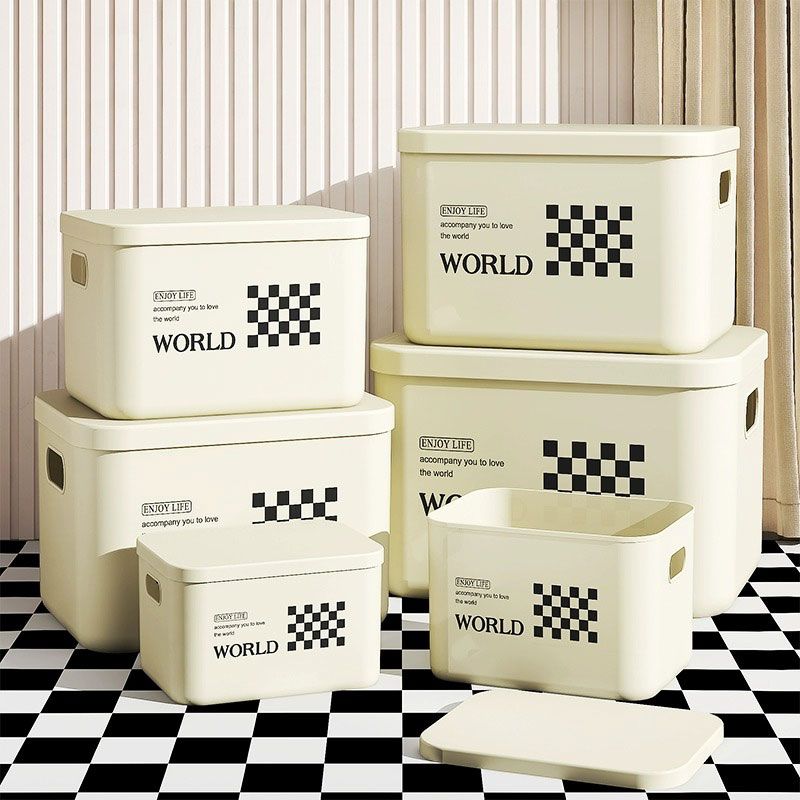 收纳盒桌面杂物零食玩具收纳盒家用大容量整理箱储物盒子收纳箱