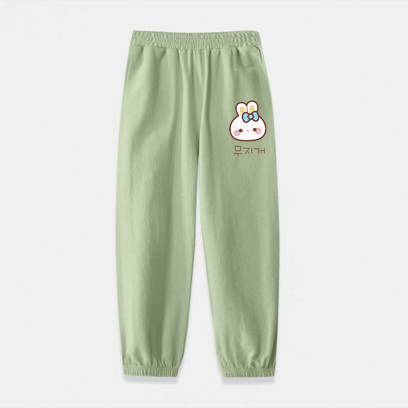 Girls' pants, summer children's pure cotton anti-mosquito pants, medium and large children's summer loose casual pants, girls' thin bloomers
