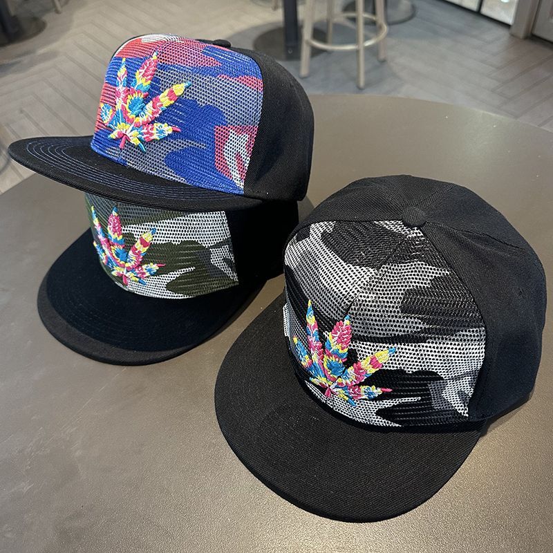 Hat men's spring and autumn flat hat women's street trendy wide brim big head encircled Baseball cap summer embroidered_voghion.com