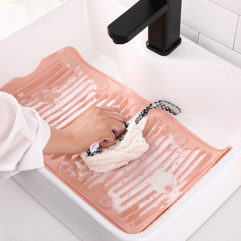 家用可折叠硅胶搓衣板浴室软体多功能吸盘式防滑罚跪神器小洗衣板