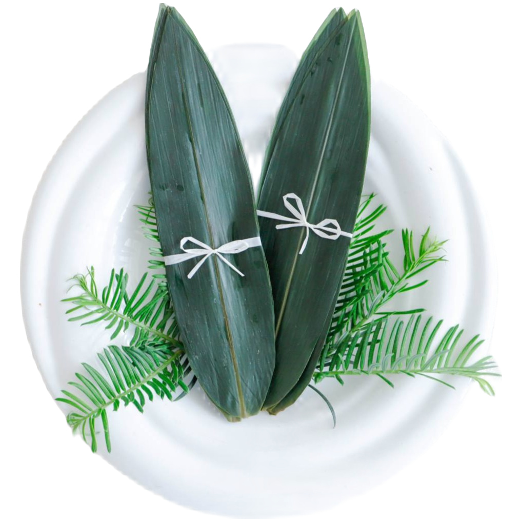 寿司装饰料理小竹叶摆盘烤肉寿司日式小号粽叶餐饮火锅摆盘小粽叶