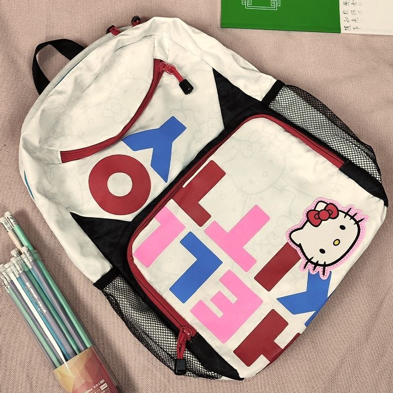 三麗歐hellokitty書包雙肩包ins女森系校園背包小眾百搭外出背包