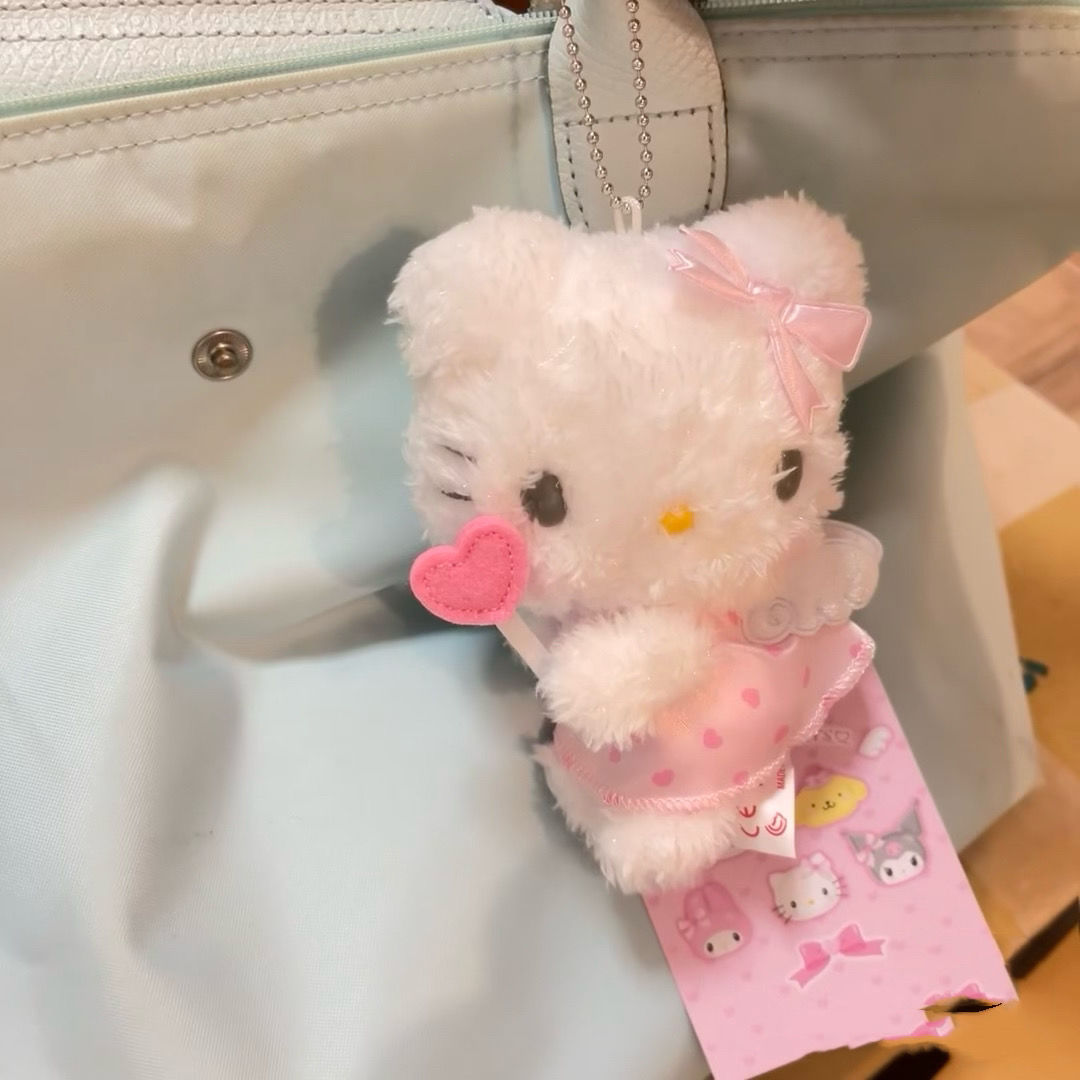 Sanrio Dream Angel Wings Hellokitty Pendant Plush Doll Hello Girls Bag School Bag Pendant kt