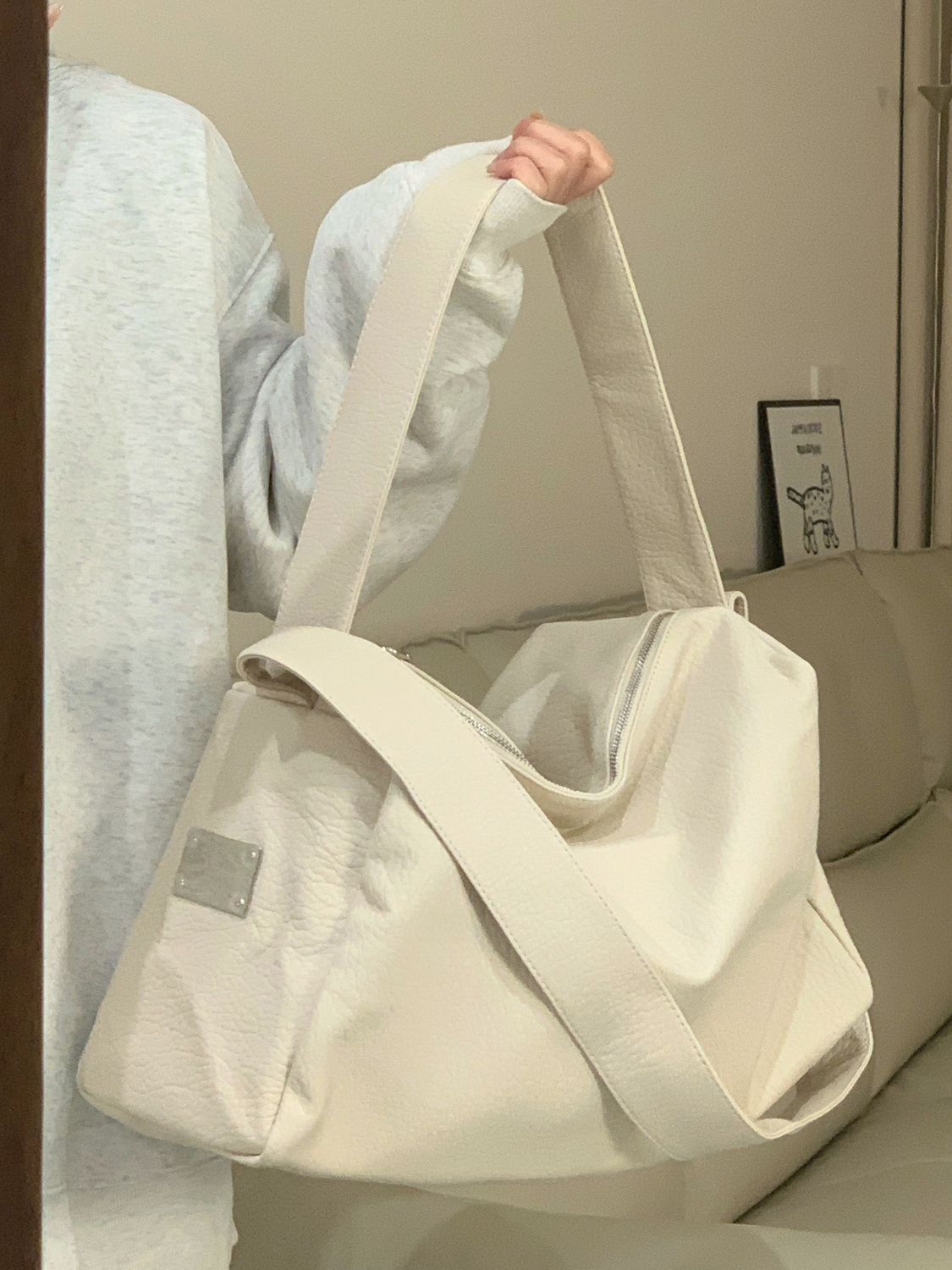 大容量包包女2023新款潮夏季托特包大學生上課單肩通勤包購物袋包