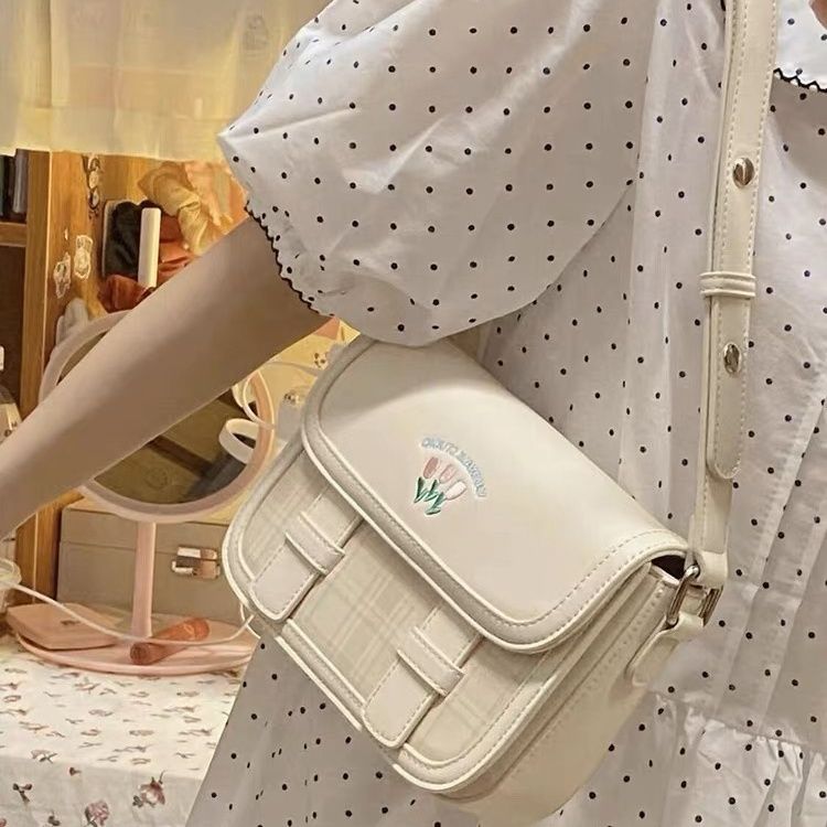少女學院風可愛劍橋包豆腐包學生休閒百搭高級感斜挎包單肩腋下包